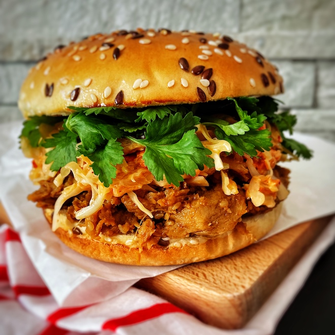 Trhaný seitan po korejsku – rodinné balení, 500 g