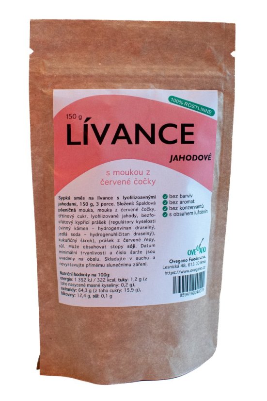 Směs na lívance - jahoda 150g