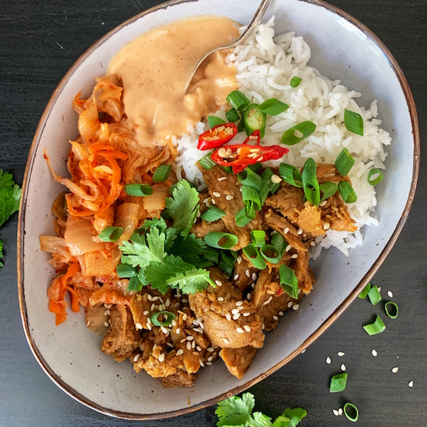 Trhaný seitan po korejsku, 200 g